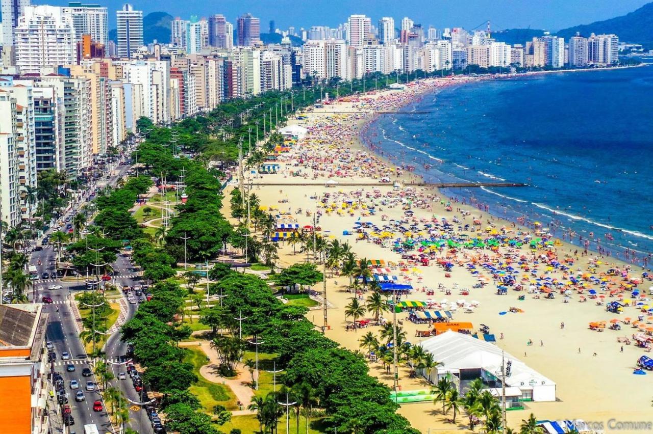 Quadra Praia 70 M Do Mar Santos  Exterior foto